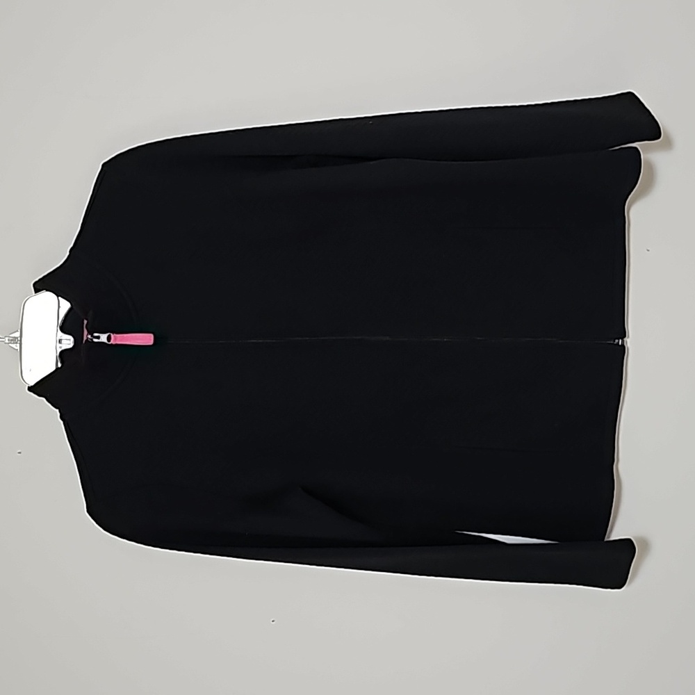 Kim Rogers Black Knit Jacket Sz M Cotton Polyester